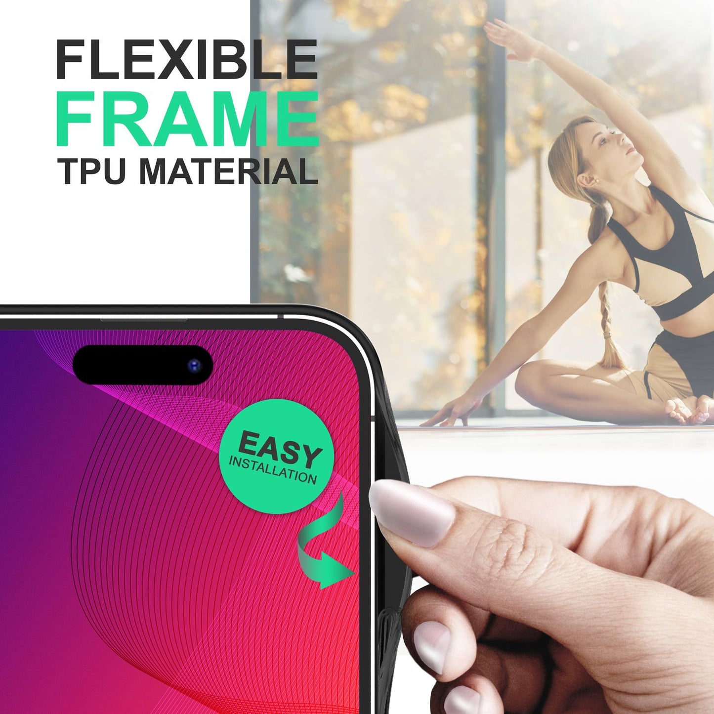 NALIA Handyhülle für iPhone 14 Pro Max – Transparentes Hardcase & Schwarzer Bumper – PROVA (Vergilbungsfrei & Stoßfest) – Marke aus Berlin