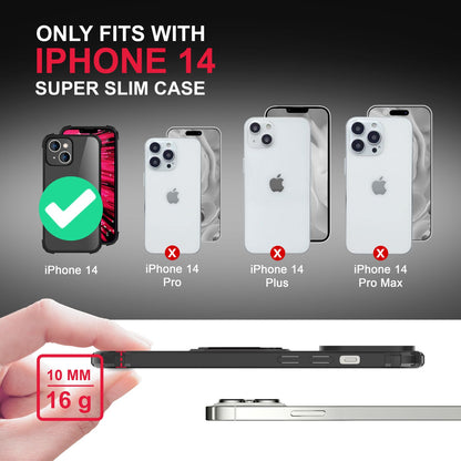 NALIA Ringhülle für iPhone 14 – Für Magnethalter & 360° Stand – VAULT (Kristallklare Rückseite & Stoßfester Silikon-Rahmen) – Marke aus Berlin