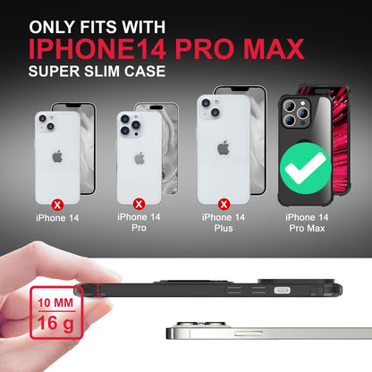 NALIA Ringhülle für iPhone 14 Pro Max – Für Magnethalter & 360° Stand – VAULT (Kristallklare Rückseite & Stoßfester Silikon-Rahmen) – Marke aus Berlin