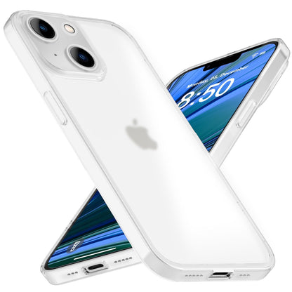NALIA Ultra Slim Hardcase für iPhone 14 Plus – Matt-Transparent & 0.3mm Dünn – PHANTOM (Dünnes Cover & Kamera-Vollschutz) – Marke aus Berlin