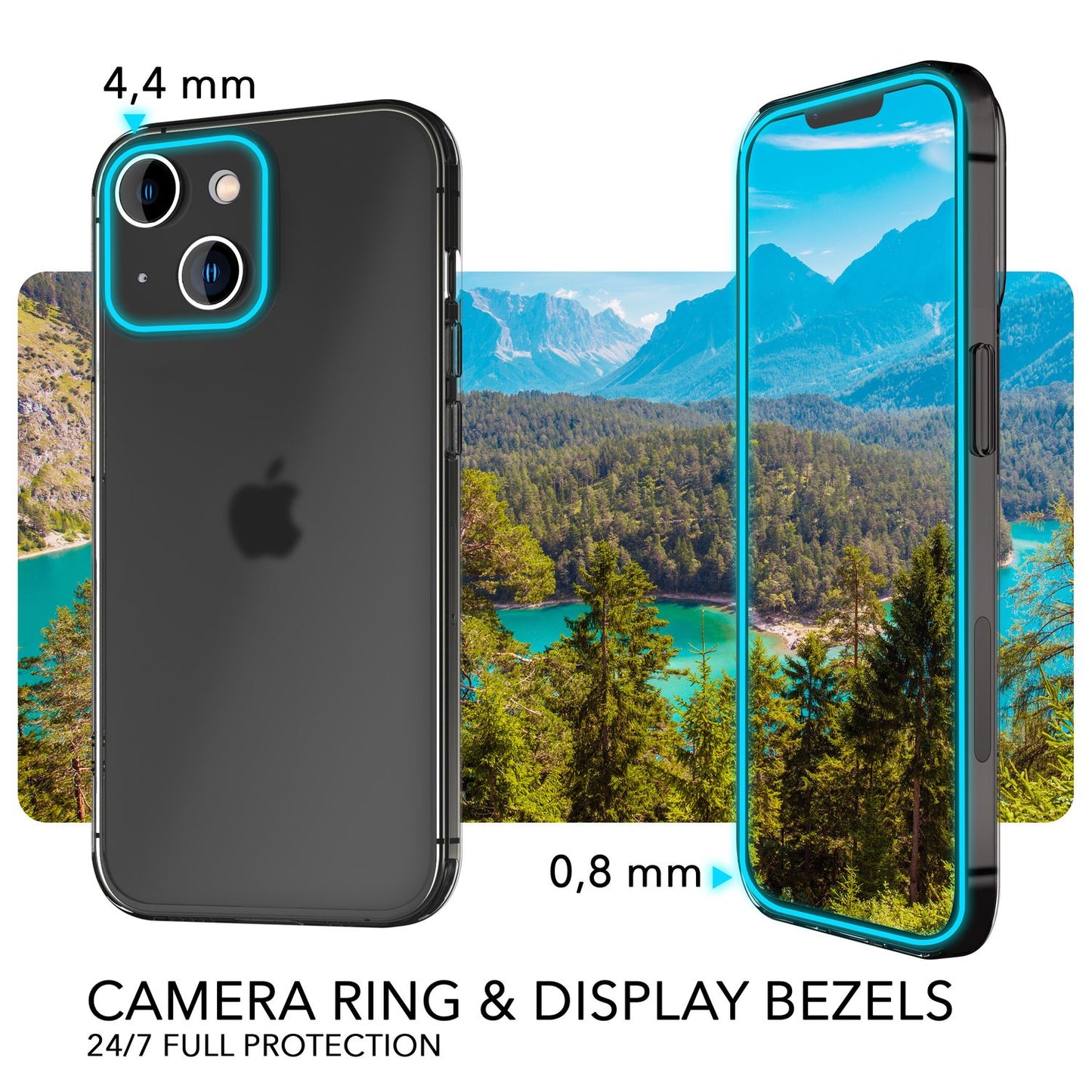 NALIA Ultra Slim Hardcase für iPhone 14 Plus – Matt-Transparent & 0.3mm Dünn – PHANTOM (Dünnes Cover & Kamera-Vollschutz) – Marke aus Berlin