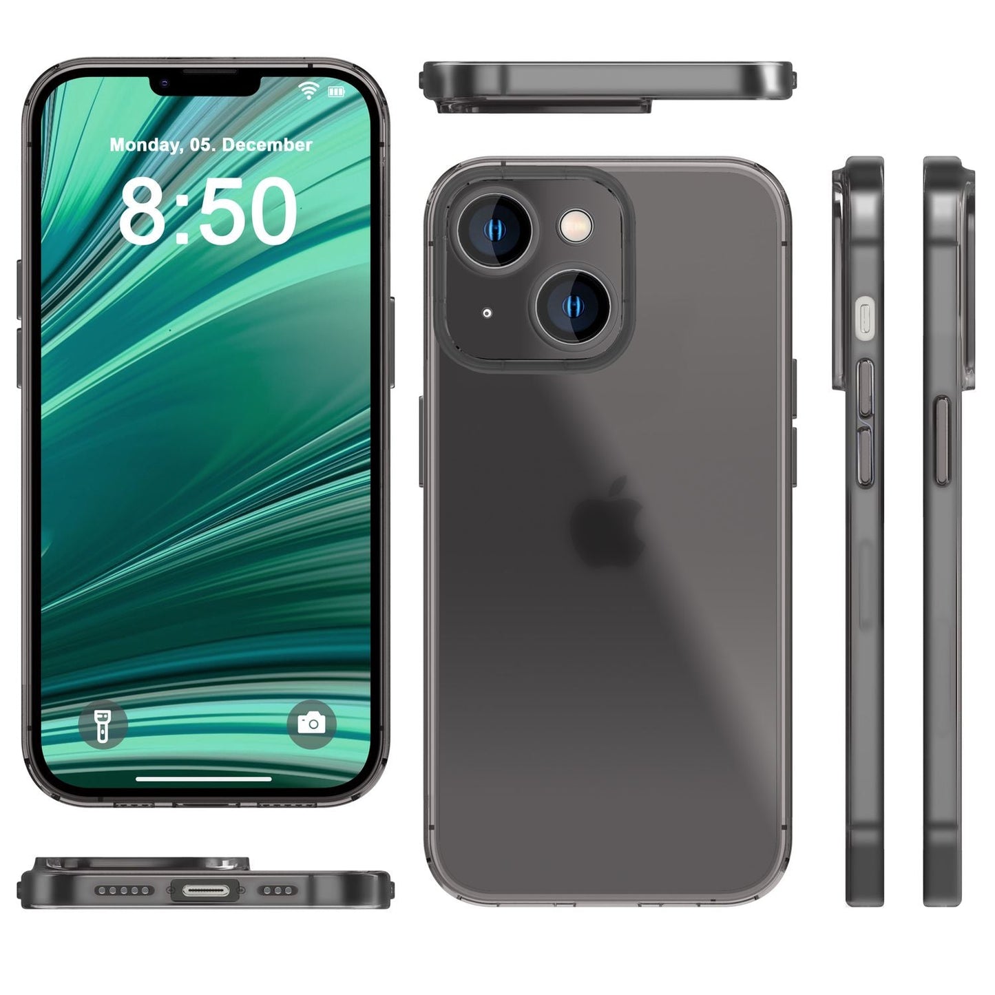 NALIA Ultra Slim Hardcase für iPhone 14 Plus – Matt-Transparent & 0.3mm Dünn – PHANTOM (Dünnes Cover & Kamera-Vollschutz) – Marke aus Berlin