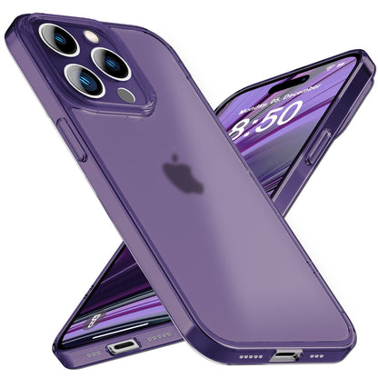 NALIA Ultra Slim Hardcase für iPhone 14 Pro – Matt-Transparent & 0.3mm Dünn – PHANTOM (Dünnes Cover & Kamera-Vollschutz) – Marke aus Berlin