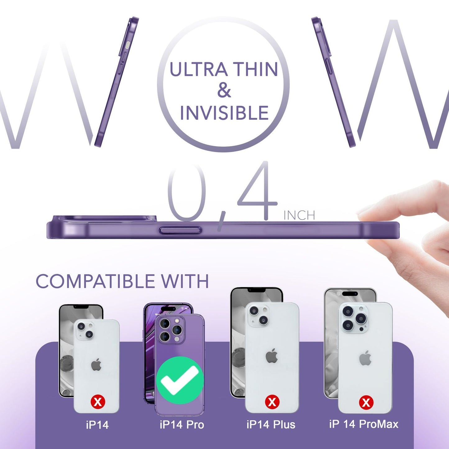 NALIA Ultra Slim Hardcase für iPhone 14 Pro – Matt-Transparent & 0.3mm Dünn – PHANTOM (Dünnes Cover & Kamera-Vollschutz) – Marke aus Berlin
