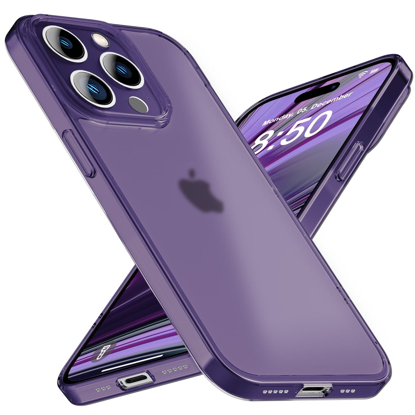 NALIA Ultra Slim Hardcase für iPhone 14 Pro Max – Matt-Transparent & 0.3mm Dünn – PHANTOM (Dünnes Cover & Kamera-Vollschutz) – Marke aus Berlin