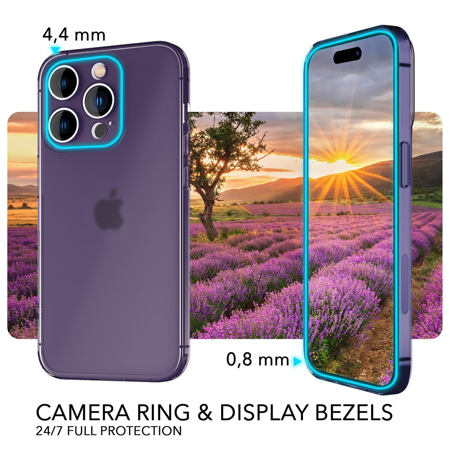 NALIA Ultra Slim Hardcase für iPhone 14 Pro Max – Matt-Transparent & 0.3mm Dünn – PHANTOM (Dünnes Cover & Kamera-Vollschutz) – Marke aus Berlin