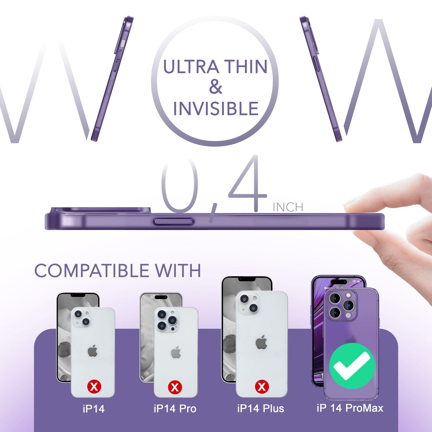 NALIA Ultra Slim Hardcase für iPhone 14 Pro Max – Matt-Transparent & 0.3mm Dünn – PHANTOM (Dünnes Cover & Kamera-Vollschutz) – Marke aus Berlin