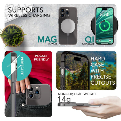 NALIA Ultra Slim Hardcase für iPhone 14 Pro Max – Matt-Transparent & 0.3mm Dünn – PHANTOM (Dünnes Cover & Kamera-Vollschutz) – Marke aus Berlin