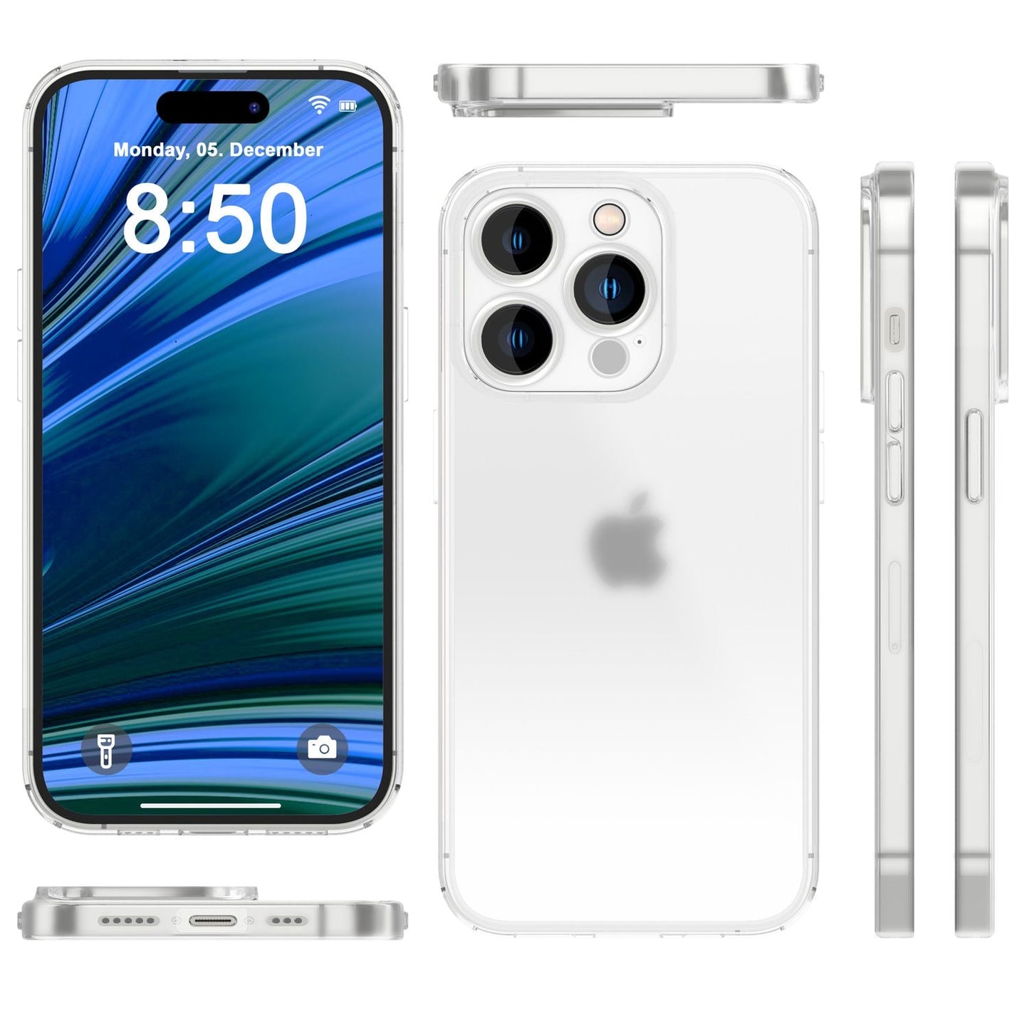 NALIA Ultra Slim Hardcase für iPhone 14 Pro Max – Matt-Transparent & 0.3mm Dünn – PHANTOM (Dünnes Cover & Kamera-Vollschutz) – Marke aus Berlin