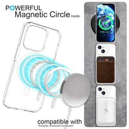 NALIA Transparentes Magnet Case für iPhone 14 Plus – MagPower System (MagSafe kompatibel) – LUMEX (Edle Glas-Optik, aber unzerbrechlich) – Marke aus Berlin