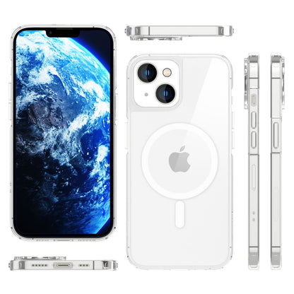 NALIA Transparentes Magnet Case für iPhone 14 Plus – MagPower System (MagSafe kompatibel) – LUMEX (Edle Glas-Optik, aber unzerbrechlich) – Marke aus Berlin