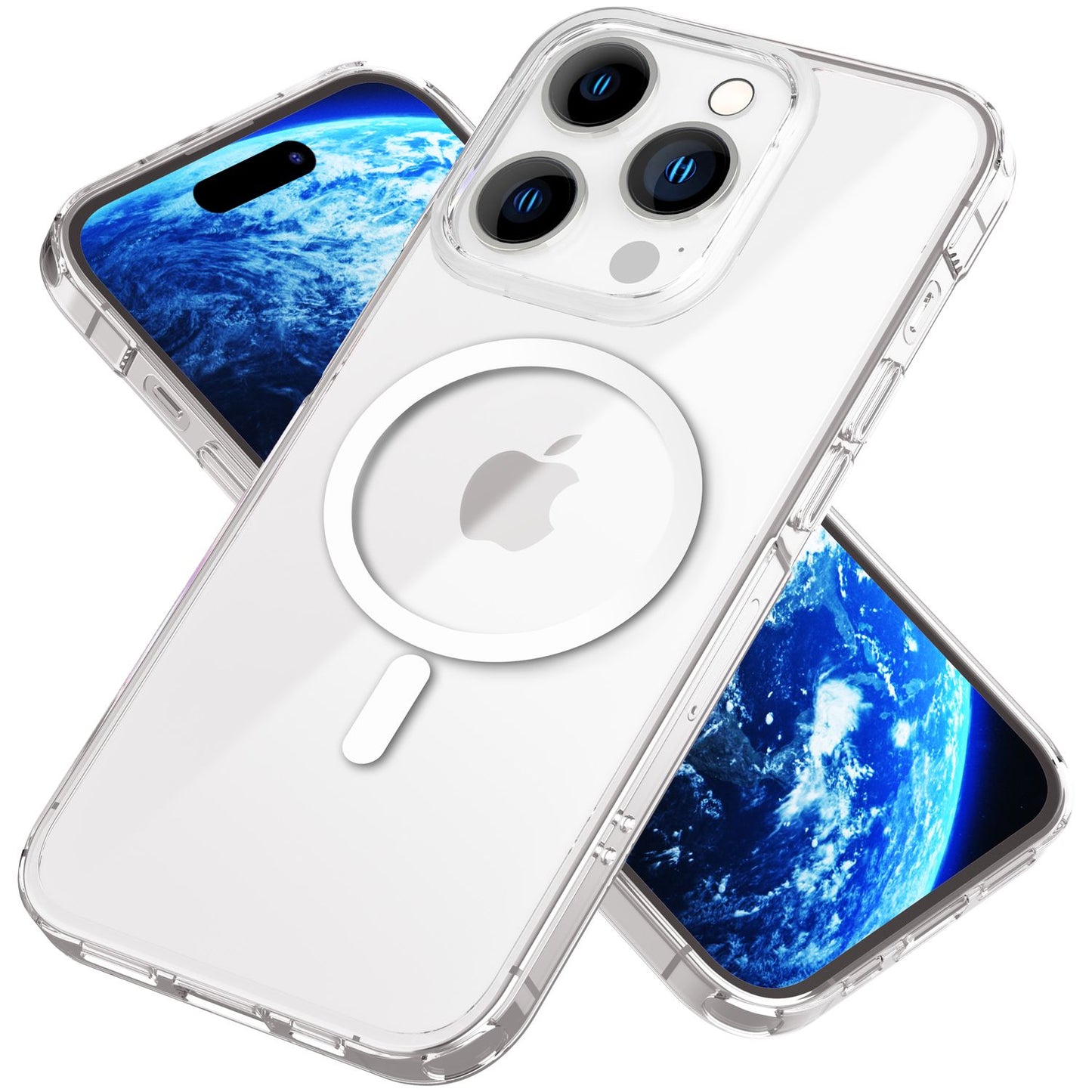 NALIA Transparentes Magnet Case für iPhone 14 Pro – MagPower System (MagSafe kompatibel) – LUMEX (Edle Glas-Optik, aber unzerbrechlich) – Marke aus Berlin