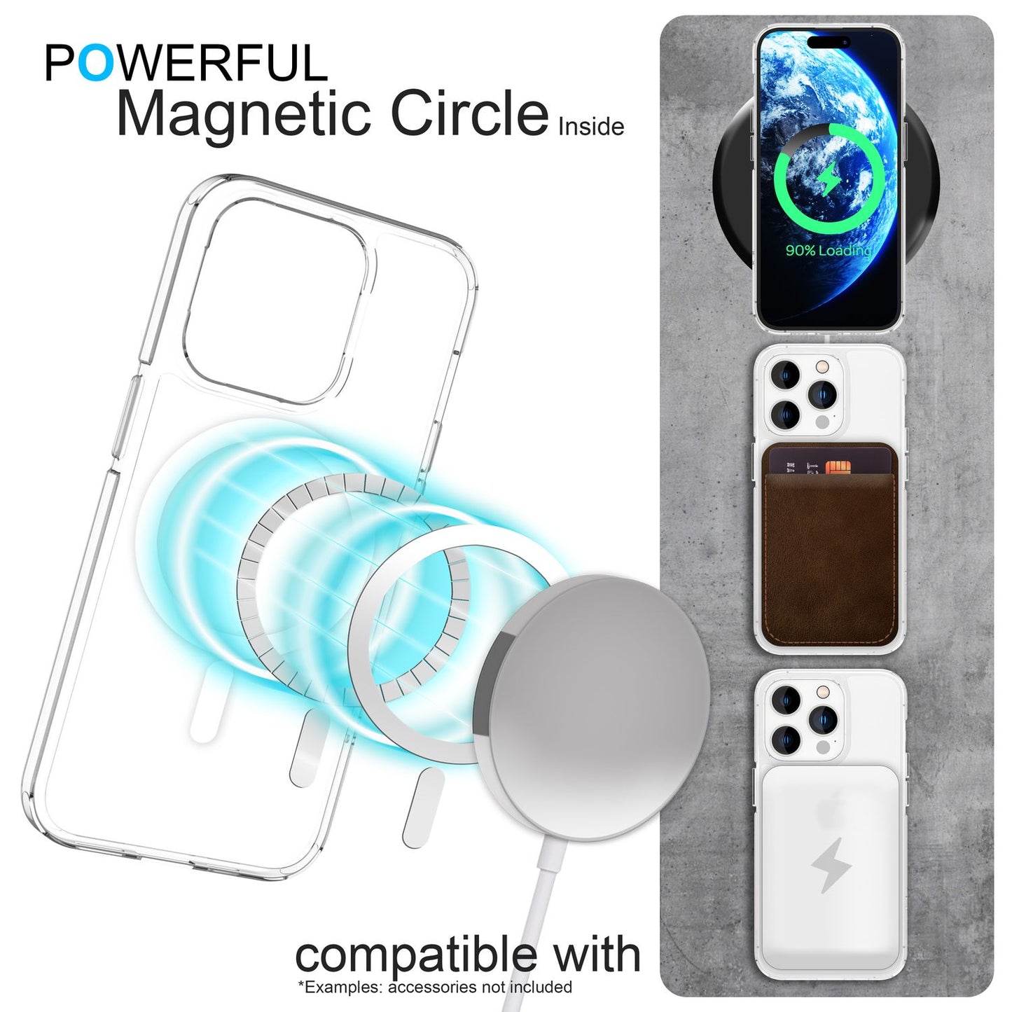NALIA Transparentes Magnet Case für iPhone 14 Pro – MagPower System (MagSafe kompatibel) – LUMEX (Edle Glas-Optik, aber unzerbrechlich) – Marke aus Berlin