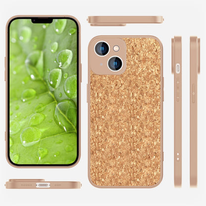 NALIA Schutzhülle mit Echt-Kork kompatibel mit iPhone 14 Hülle, Natur-Kork Hellbraun Anti-Gelb Rutschfest Anti-Fingerabdruck, Harte Rückseite & Mattierter Silikon-Rand, Robuste Stoßfeste Handyhülle