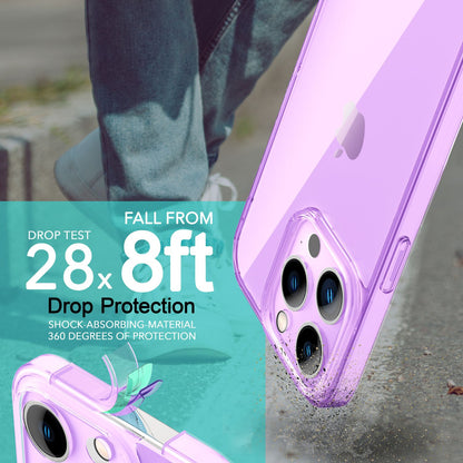 NALIA Neon Silikonhülle für iPhone 14 Pro Max – Knallige Signal-Farbe & Linsenschutz – VIBE (Transparentes Case) – Marke aus Berlin