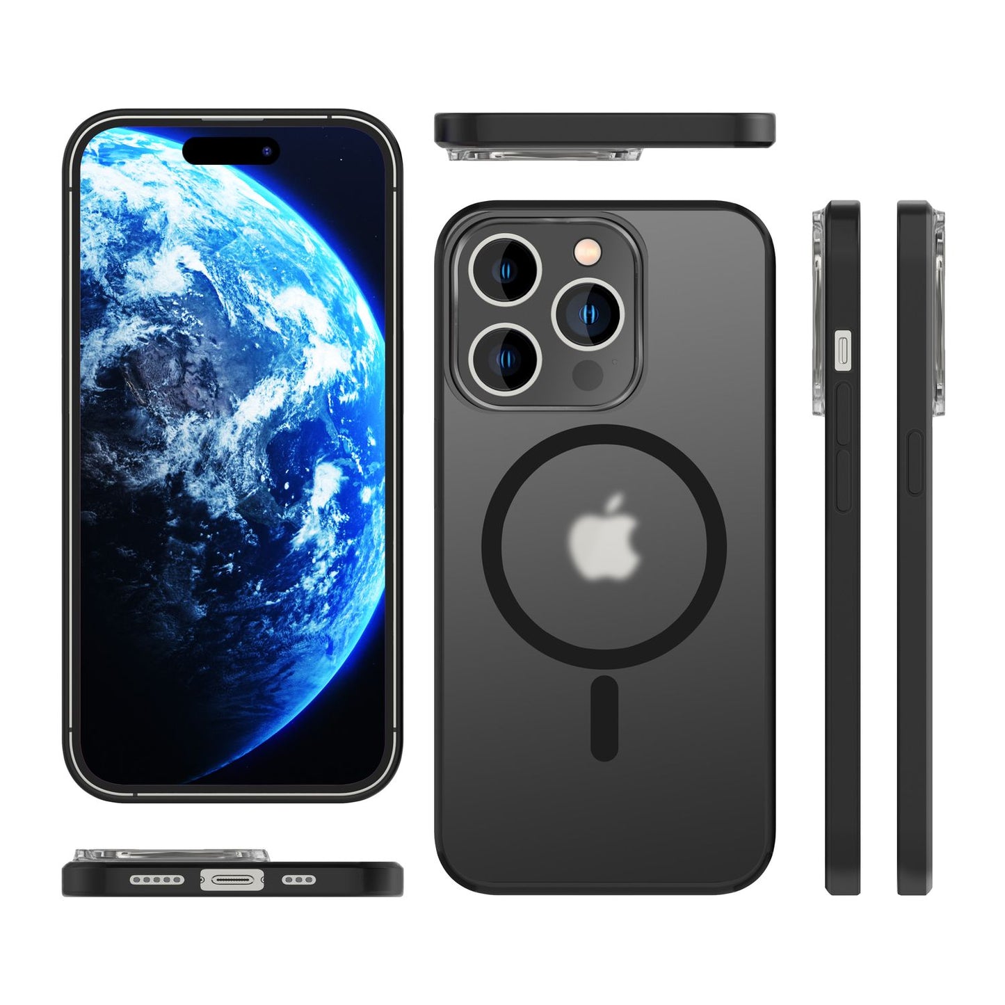 NALIA Magnet-Case für iPhone 14 Pro – Matt-Transparent & MagSafe Kompatibel – MATTEX (Rutschfest, Stoßfest & Anti-Fingerabdruck) – Marke aus Berlin