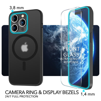 NALIA Magnet-Case für iPhone 14 Pro Max – Matt-Transparent & MagSafe Kompatibel – MATTEX (Rutschfest, Stoßfest & Anti-Fingerabdruck) – Marke aus Berlin
