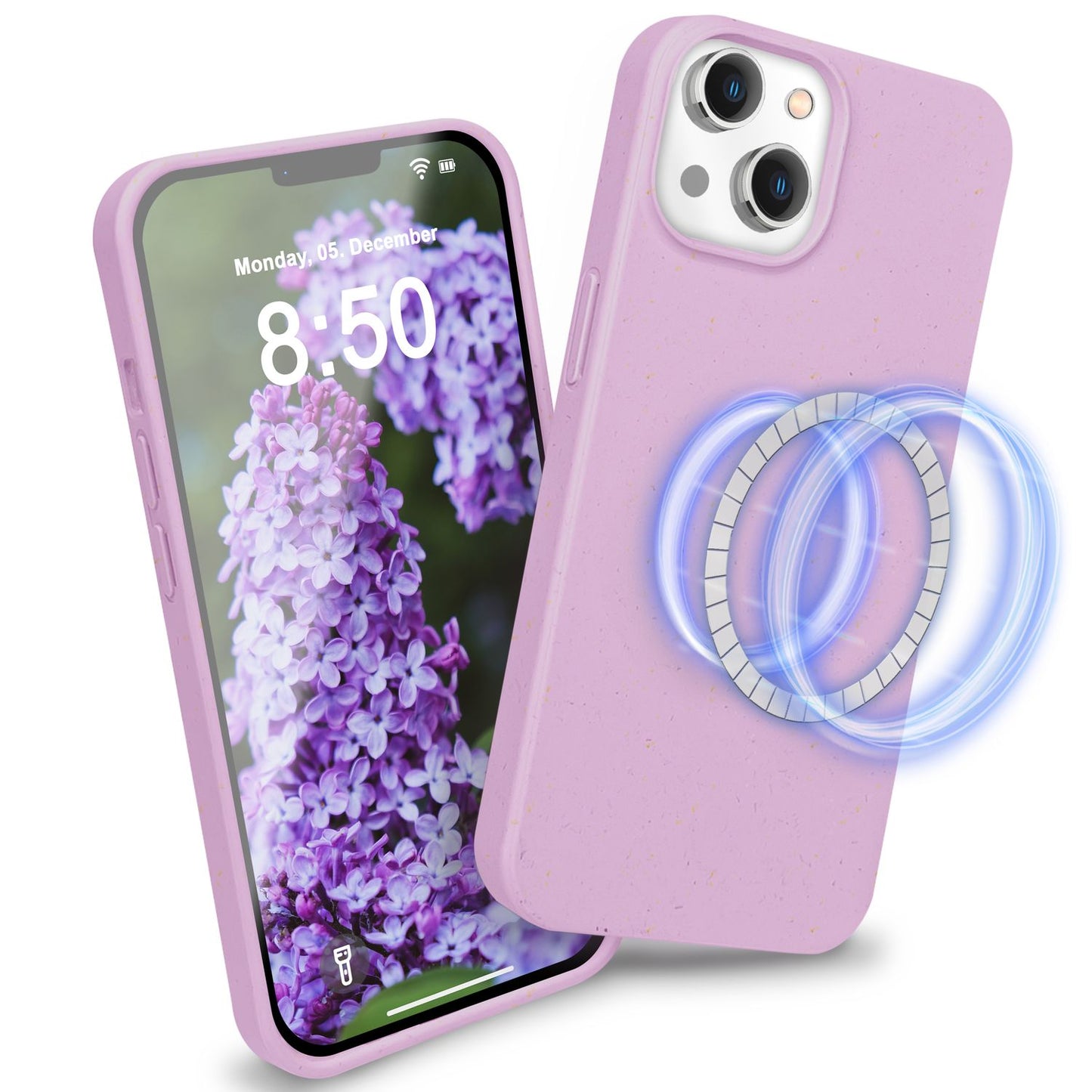 NALIA Handyhülle für iPhone 14 Plus – MagSafe kompatibel & Weizenstroh-Mix – ECOFIT (Pflanzenbasiert, Rutschfest & Matt) – Marke aus Berlin