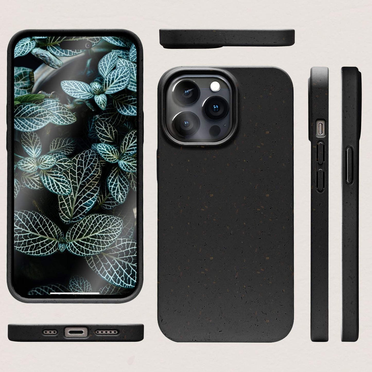 NALIA Handyhülle für iPhone 14 Pro Max – MagSafe kompatibel & Weizenstroh-Mix – ECOFIT (Pflanzenbasiert, Rutschfest & Matt) – Marke aus Berlin