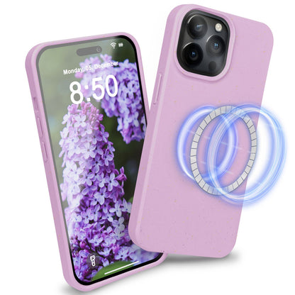 NALIA Handyhülle für iPhone 14 Pro Max – MagSafe kompatibel & Weizenstroh-Mix – ECOFIT (Pflanzenbasiert, Rutschfest & Matt) – Marke aus Berlin