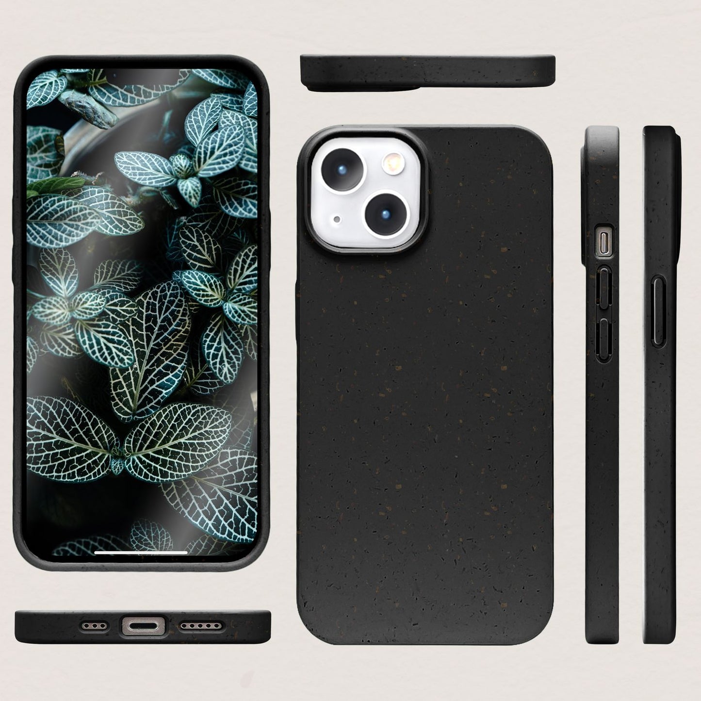 NALIA Handyhülle für iPhone 14 Plus – Weizenstroh Case (Pflanzenbasiert) – BIOVERA – Matt & Stoßfest (Vegan) – Marke aus Berlin
