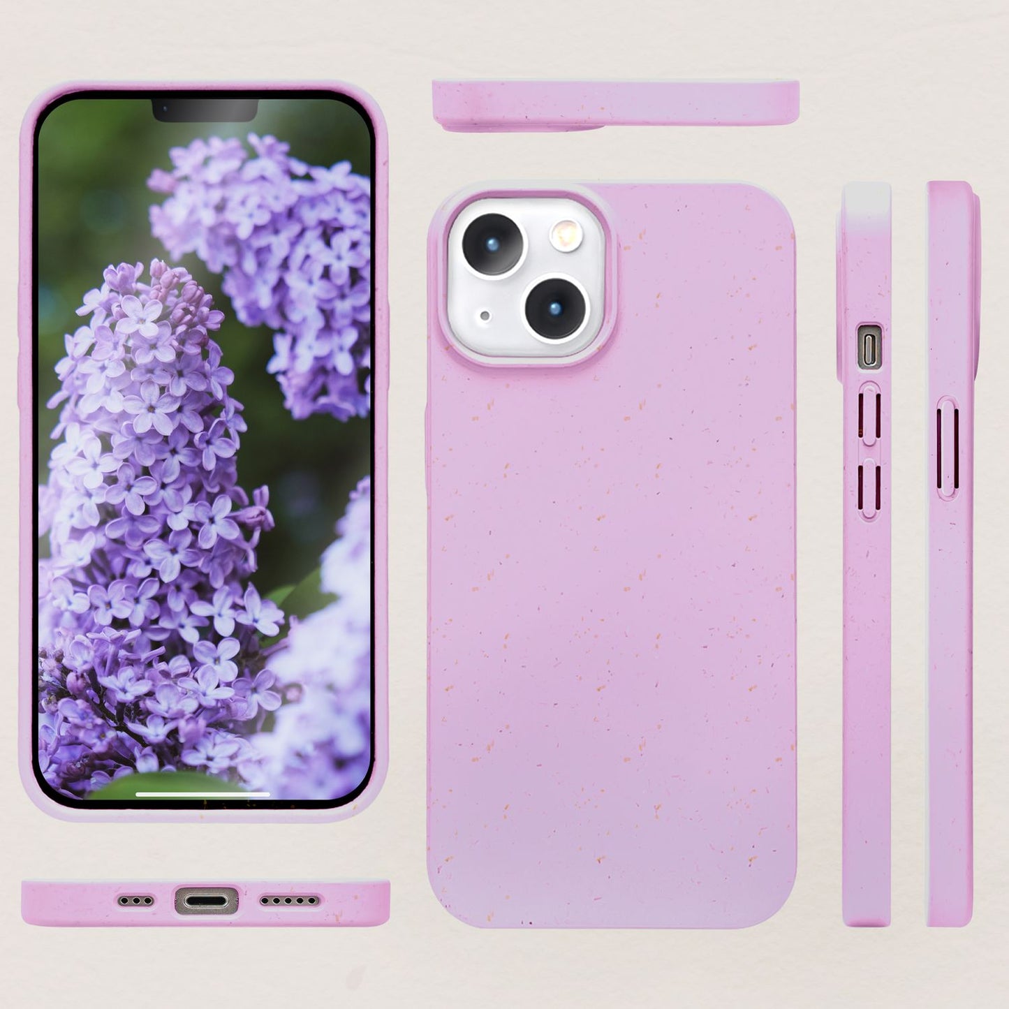NALIA Handyhülle für iPhone 14 Plus – Weizenstroh Case (Pflanzenbasiert) – BIOVERA – Matt & Stoßfest (Vegan) – Marke aus Berlin