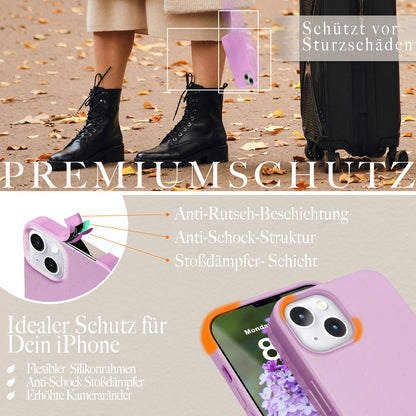 NALIA Handyhülle für iPhone 14 Plus – Weizenstroh Case (Pflanzenbasiert) – BIOVERA – Matt & Stoßfest (Vegan) – Marke aus Berlin