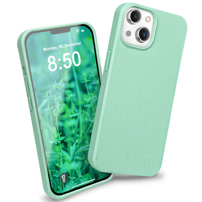 NALIA Handyhülle für iPhone 14 Plus – Weizenstroh Case (Pflanzenbasiert) – BIOVERA – Matt & Stoßfest (Vegan) – Marke aus Berlin