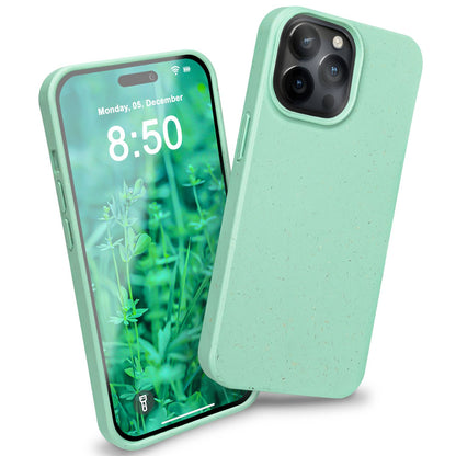 NALIA Handyhülle für iPhone 14 Pro – Weizenstroh Case (Pflanzenbasiert) – BIOVERA – Matt & Stoßfest (Vegan) – Marke aus Berlin