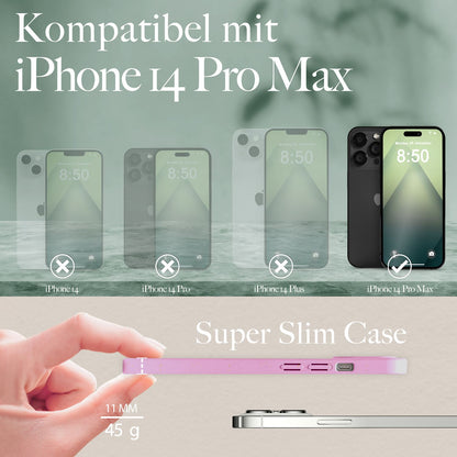 NALIA Handyhülle für iPhone 14 Pro Max – Weizenstroh Case (Pflanzenbasiert) – BIOVERA – Matt & Stoßfest (Vegan) – Marke aus Berlin
