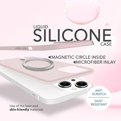 NALIA Magnet Silikonhülle für iPhone 14 – MagSafe kompatibel & Liquid Silicone – SLIQ (Soft-Touch Schutz & Mikrofaser Innen) – Marke aus Berlin
