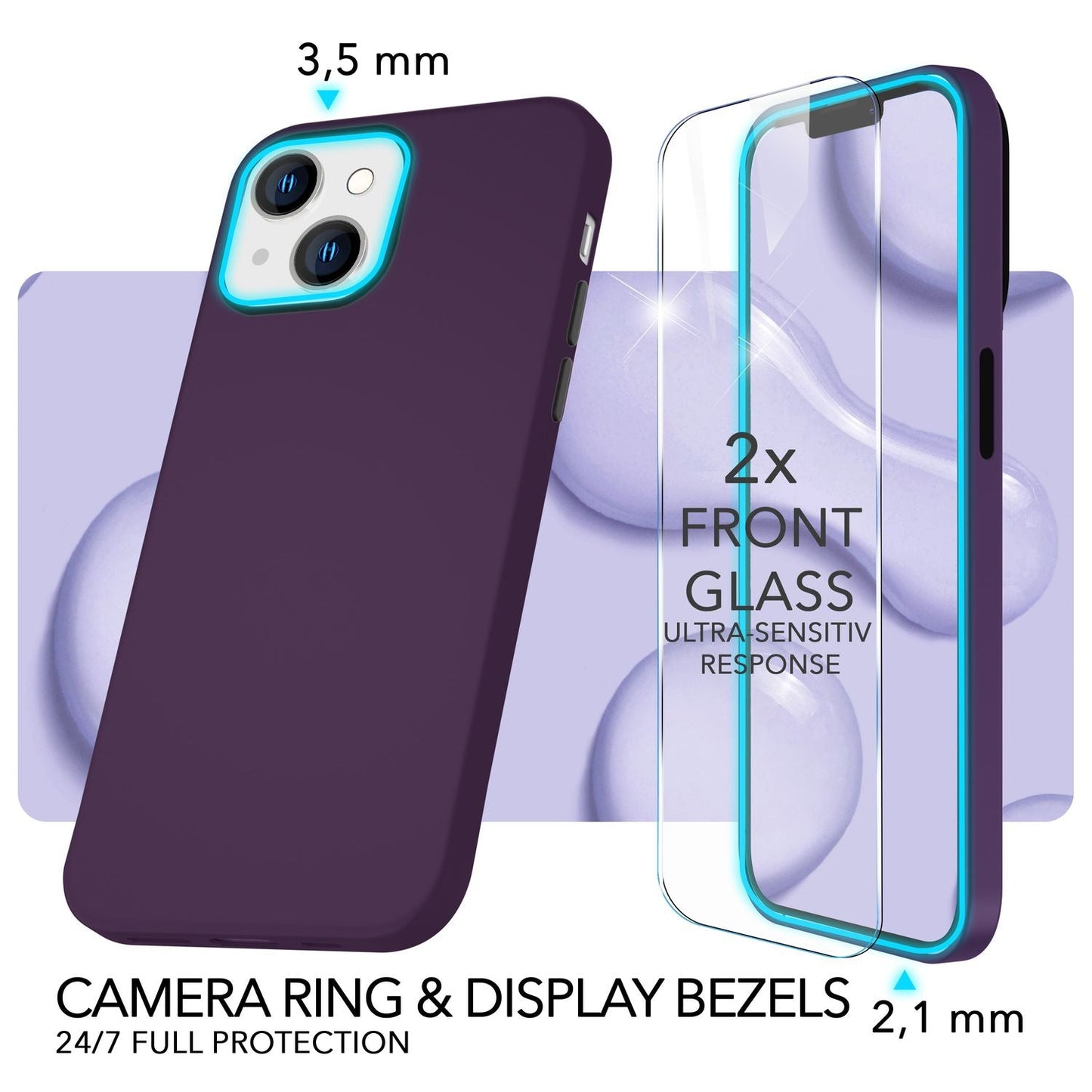 NALIA Magnet Silikonhülle für iPhone 14 – MagSafe kompatibel & Liquid Silicone – SLIQ (Soft-Touch Schutz & Mikrofaser Innen) – Marke aus Berlin
