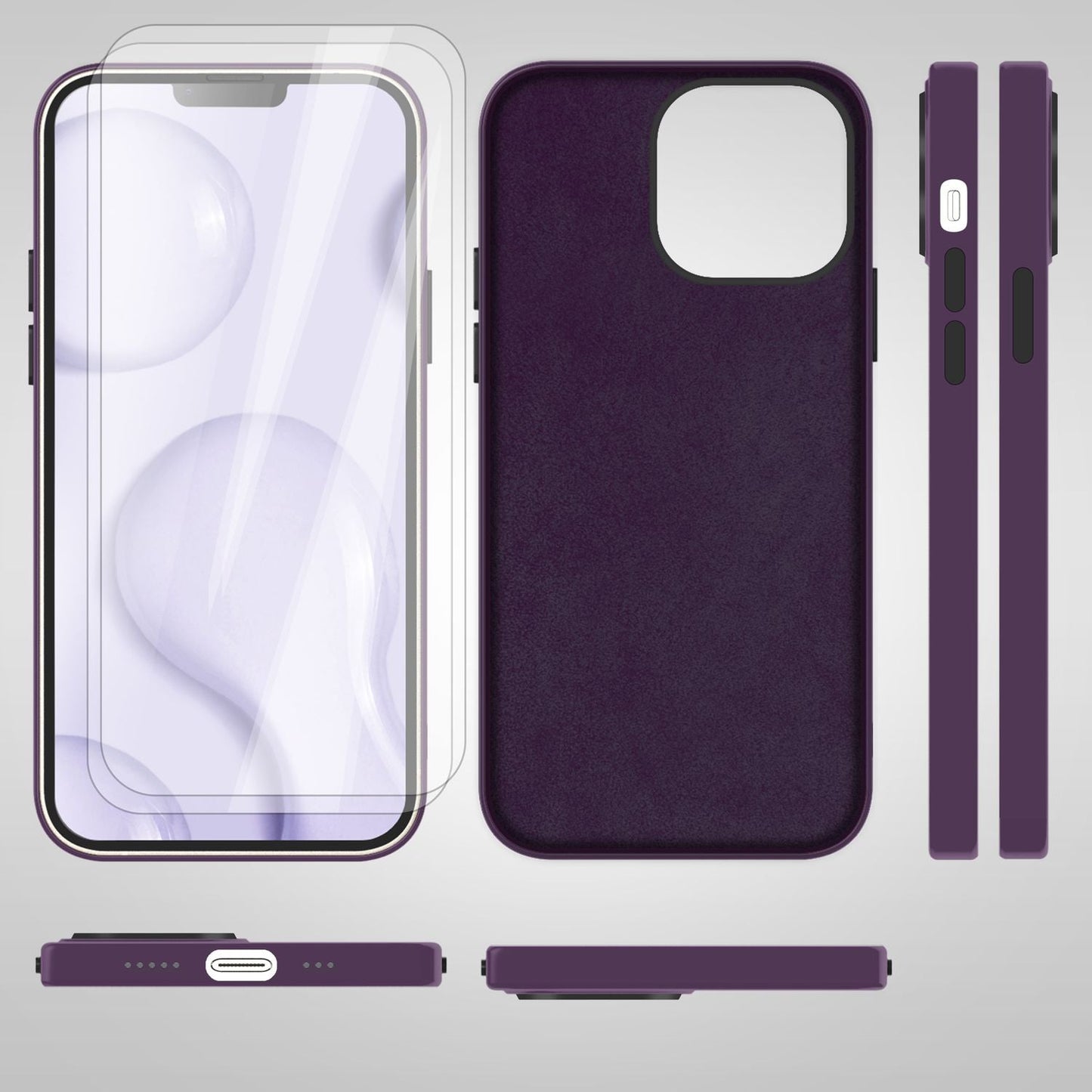 NALIA Magnet Silikonhülle für iPhone 14 – MagSafe kompatibel & Liquid Silicone – SLIQ (Soft-Touch Schutz & Mikrofaser Innen) – Marke aus Berlin