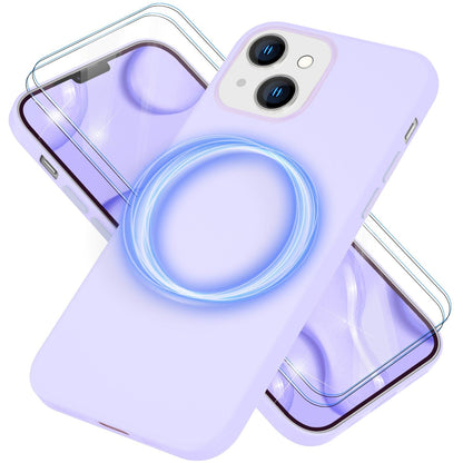 NALIA Magnet Silikonhülle für iPhone 14 – MagSafe kompatibel & Liquid Silicone – SLIQ (Soft-Touch Schutz & Mikrofaser Innen) – Marke aus Berlin