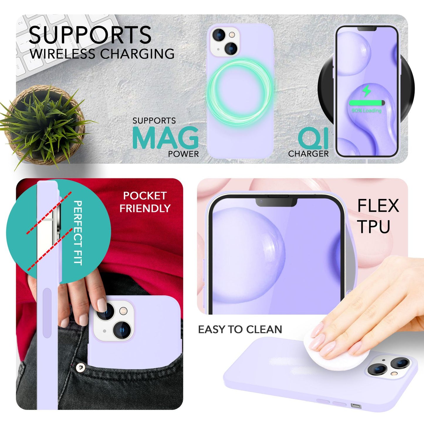 NALIA Magnet Silikonhülle für iPhone 14 – MagSafe kompatibel & Liquid Silicone – SLIQ (Soft-Touch Schutz & Mikrofaser Innen) – Marke aus Berlin