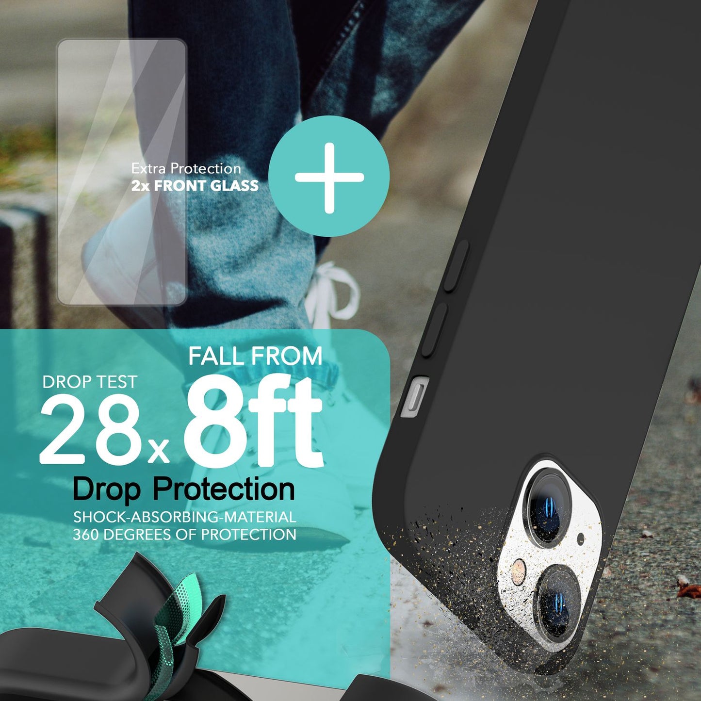 NALIA Magnet Silikonhülle für iPhone 14 – MagSafe kompatibel & Liquid Silicone – SLIQ (Soft-Touch Schutz & Mikrofaser Innen) – Marke aus Berlin