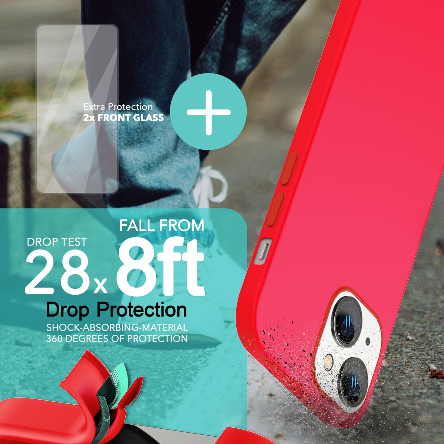 NALIA Magnet Silikonhülle für iPhone 14 – MagSafe kompatibel & Liquid Silicone – SLIQ (Soft-Touch Schutz & Mikrofaser Innen) – Marke aus Berlin