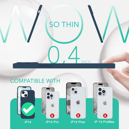 NALIA Magnet Silikonhülle für iPhone 14 – MagSafe kompatibel & Liquid Silicone – SLIQ (Soft-Touch Schutz & Mikrofaser Innen) – Marke aus Berlin