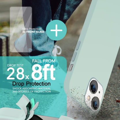 NALIA Magnet Silikonhülle für iPhone 14 – MagSafe kompatibel & Liquid Silicone – SLIQ (Soft-Touch Schutz & Mikrofaser Innen) – Marke aus Berlin