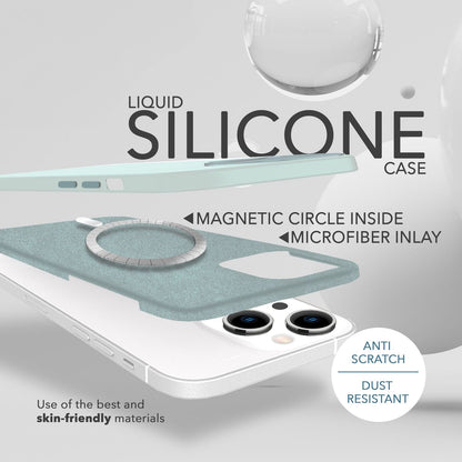 NALIA Magnet Silikonhülle für iPhone 14 – MagSafe kompatibel & Liquid Silicone – SLIQ (Soft-Touch Schutz & Mikrofaser Innen) – Marke aus Berlin