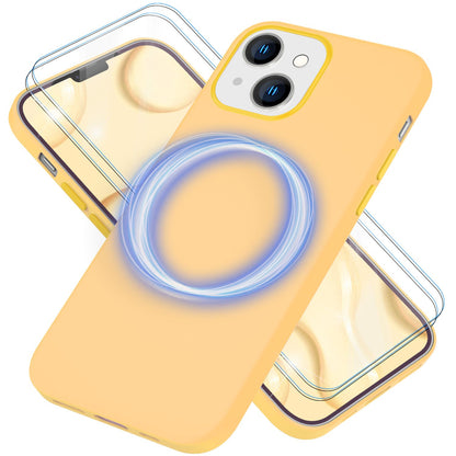 NALIA Magnet Silikonhülle für iPhone 14 – MagSafe kompatibel & Liquid Silicone – SLIQ (Soft-Touch Schutz & Mikrofaser Innen) – Marke aus Berlin