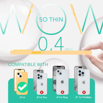 NALIA Magnet Silikonhülle für iPhone 14 – MagSafe kompatibel & Liquid Silicone – SLIQ (Soft-Touch Schutz & Mikrofaser Innen) – Marke aus Berlin