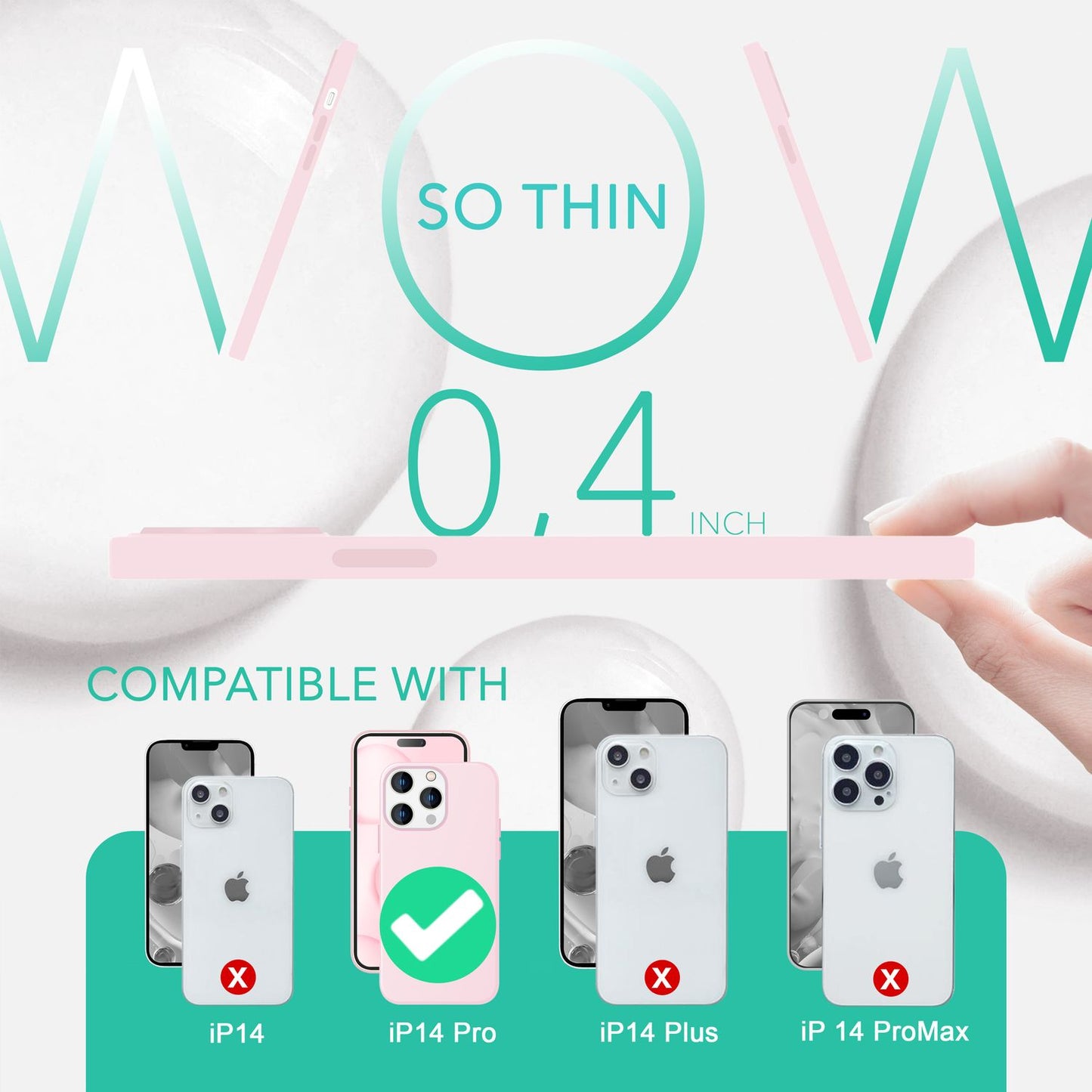 NALIA Magnet Silikonhülle für iPhone 14 Pro – MagSafe kompatibel & Liquid Silicone – SLIQ (Soft-Touch Schutz & Mikrofaser Innen) – Marke aus Berlin