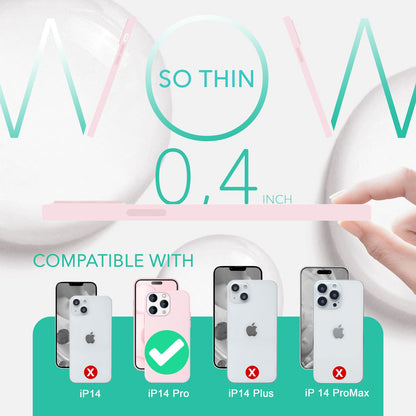 NALIA Magnet Silikonhülle für iPhone 14 Pro – MagSafe kompatibel & Liquid Silicone – SLIQ (Soft-Touch Schutz & Mikrofaser Innen) – Marke aus Berlin
