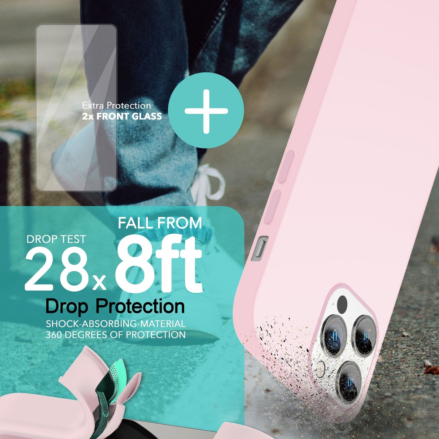NALIA Magnet Silikonhülle für iPhone 14 Pro – MagSafe kompatibel & Liquid Silicone – SLIQ (Soft-Touch Schutz & Mikrofaser Innen) – Marke aus Berlin