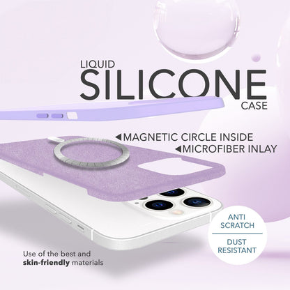 NALIA Magnet Silikonhülle für iPhone 14 Pro – MagSafe kompatibel & Liquid Silicone – SLIQ (Soft-Touch Schutz & Mikrofaser Innen) – Marke aus Berlin