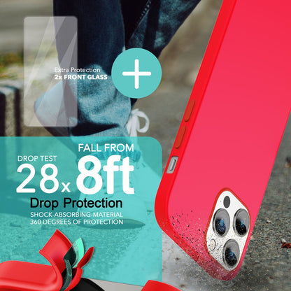 NALIA Magnet Silikonhülle für iPhone 14 Pro – MagSafe kompatibel & Liquid Silicone – SLIQ (Soft-Touch Schutz & Mikrofaser Innen) – Marke aus Berlin