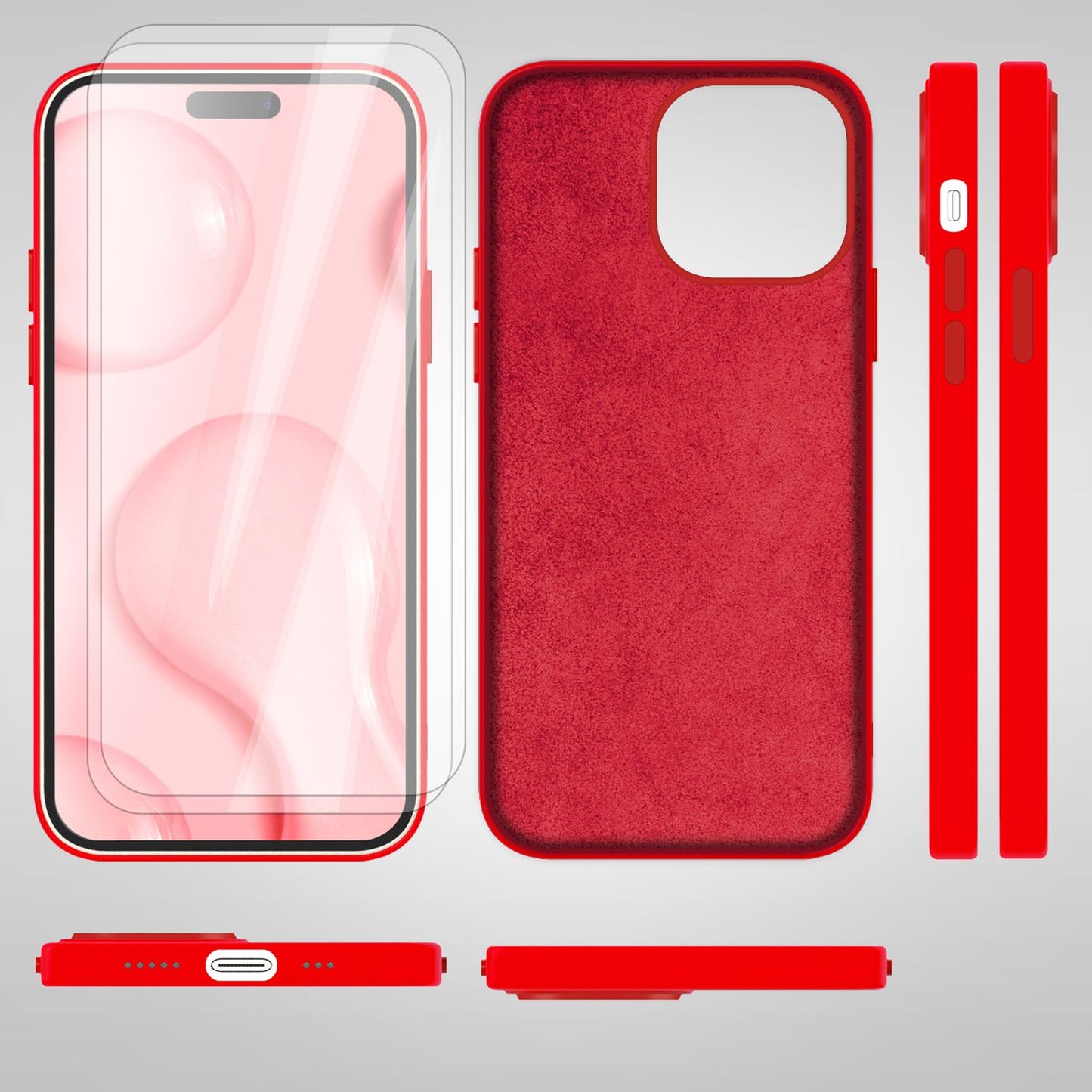 NALIA Magnet Silikonhülle für iPhone 14 Pro – MagSafe kompatibel & Liquid Silicone – SLIQ (Soft-Touch Schutz & Mikrofaser Innen) – Marke aus Berlin
