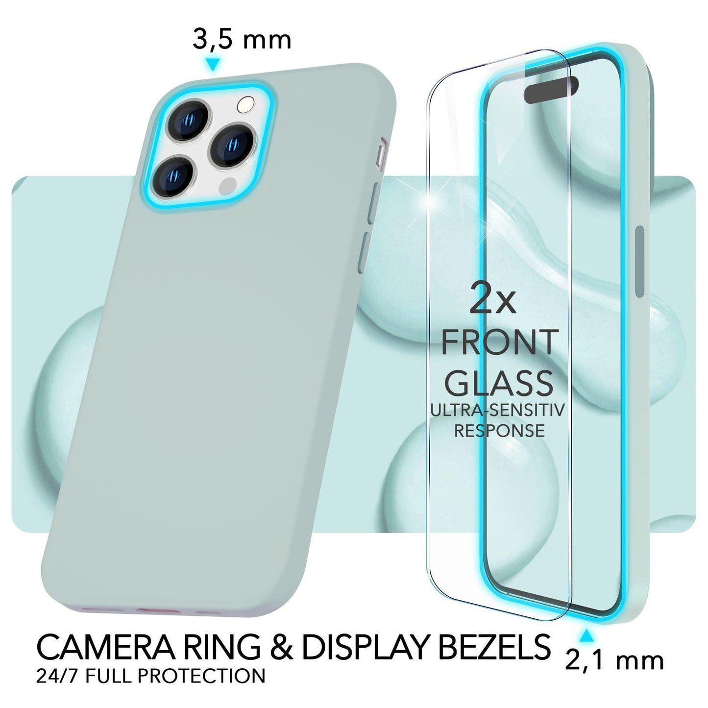 NALIA Magnet Silikonhülle für iPhone 14 Pro – MagSafe kompatibel & Liquid Silicone – SLIQ (Soft-Touch Schutz & Mikrofaser Innen) – Marke aus Berlin
