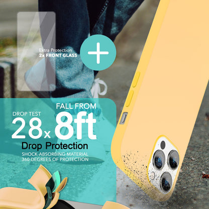 NALIA Magnet Silikonhülle für iPhone 14 Pro – MagSafe kompatibel & Liquid Silicone – SLIQ (Soft-Touch Schutz & Mikrofaser Innen) – Marke aus Berlin